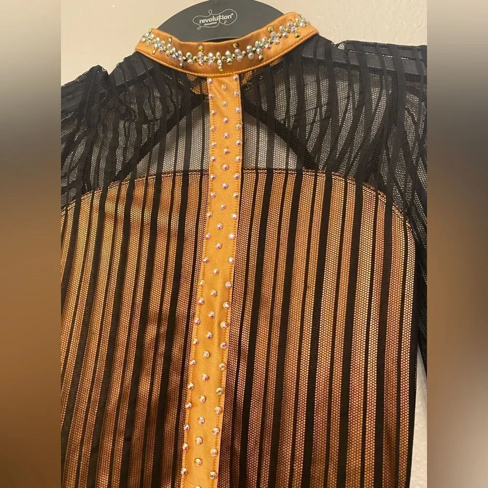Revolution Tenth House dance costume orange custom BETA TH20272 LC-large child